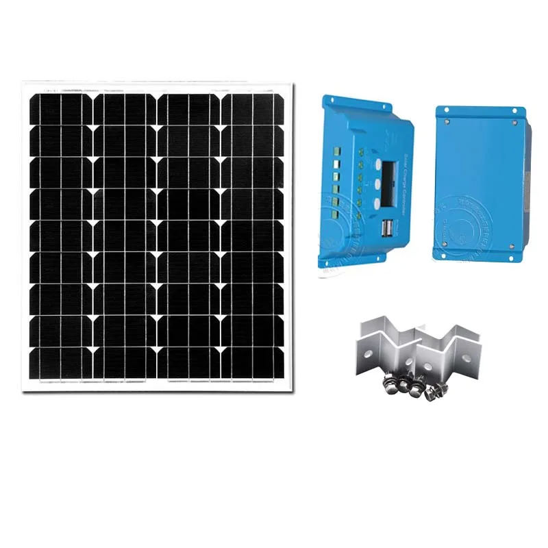 

Solar Panel 12v 40W Monocrystalline Solar Battery For Phone Camping Solar Charge Controller 10A 12v/24V dual USB Z Bracket