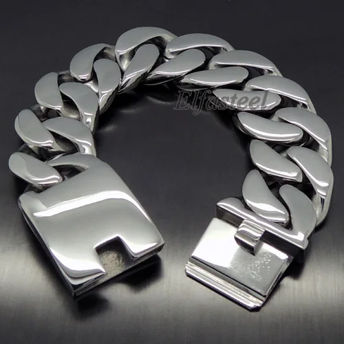 Men S Heavy Thick 316l Stainless Steel Curb Chain Bracelet New Men S Heavy Thick 316l Stainless Steel Curb Chain Bracelet New Fashion Jewelry 8 5 21