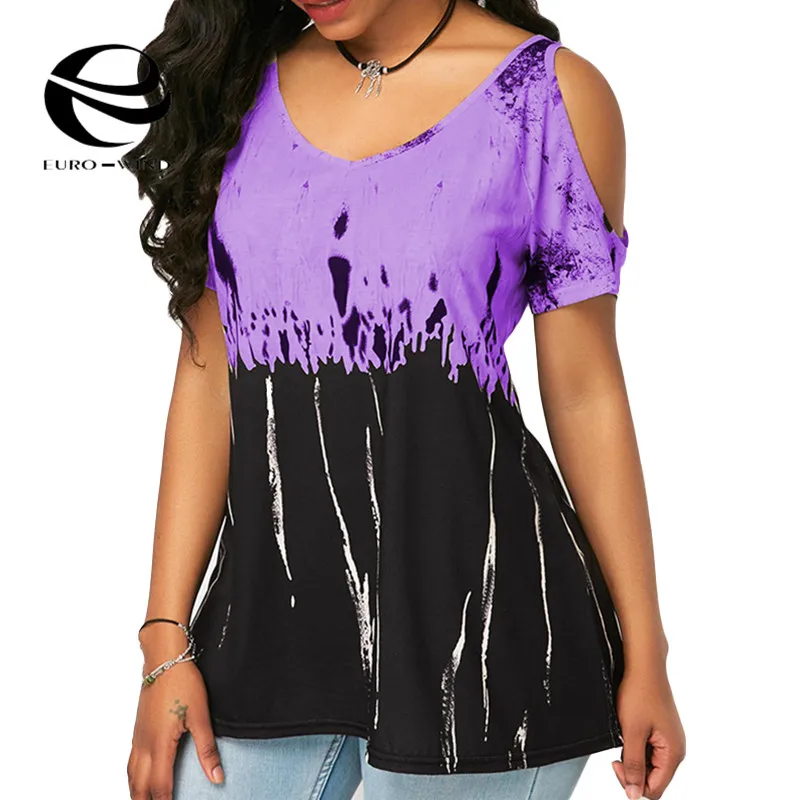 زائد حجم 5XL النساء قمم و بلوزة 2019 الصيف أعلى قصيرة الأكمام الجوف خارج قبالة الكتف البلوزات الإناث عارضة قميص فضفاض blusa