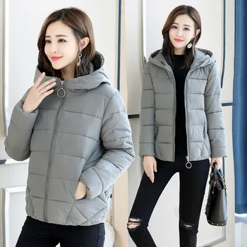 

Beieuces Autumn 2019 New Short Parkas Basic Jackets Female Women Winter Hooded Coats Cotton Winter Jacket Women Plus Size 6XL