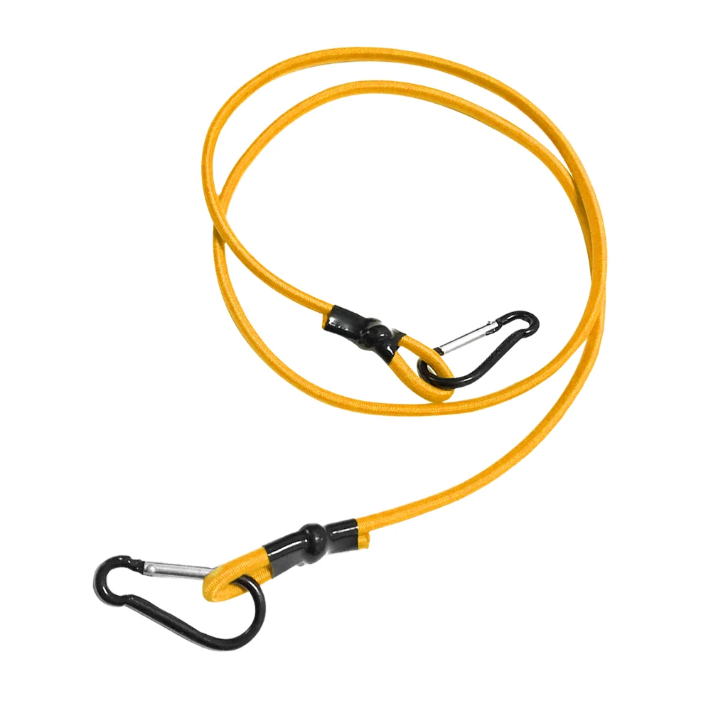 3ft Elastic Kayak Canoe Tow Leash Tow Line Secure Lanyard With 2 Carabiners Kayak Safety Lanyard Kayak Accessories