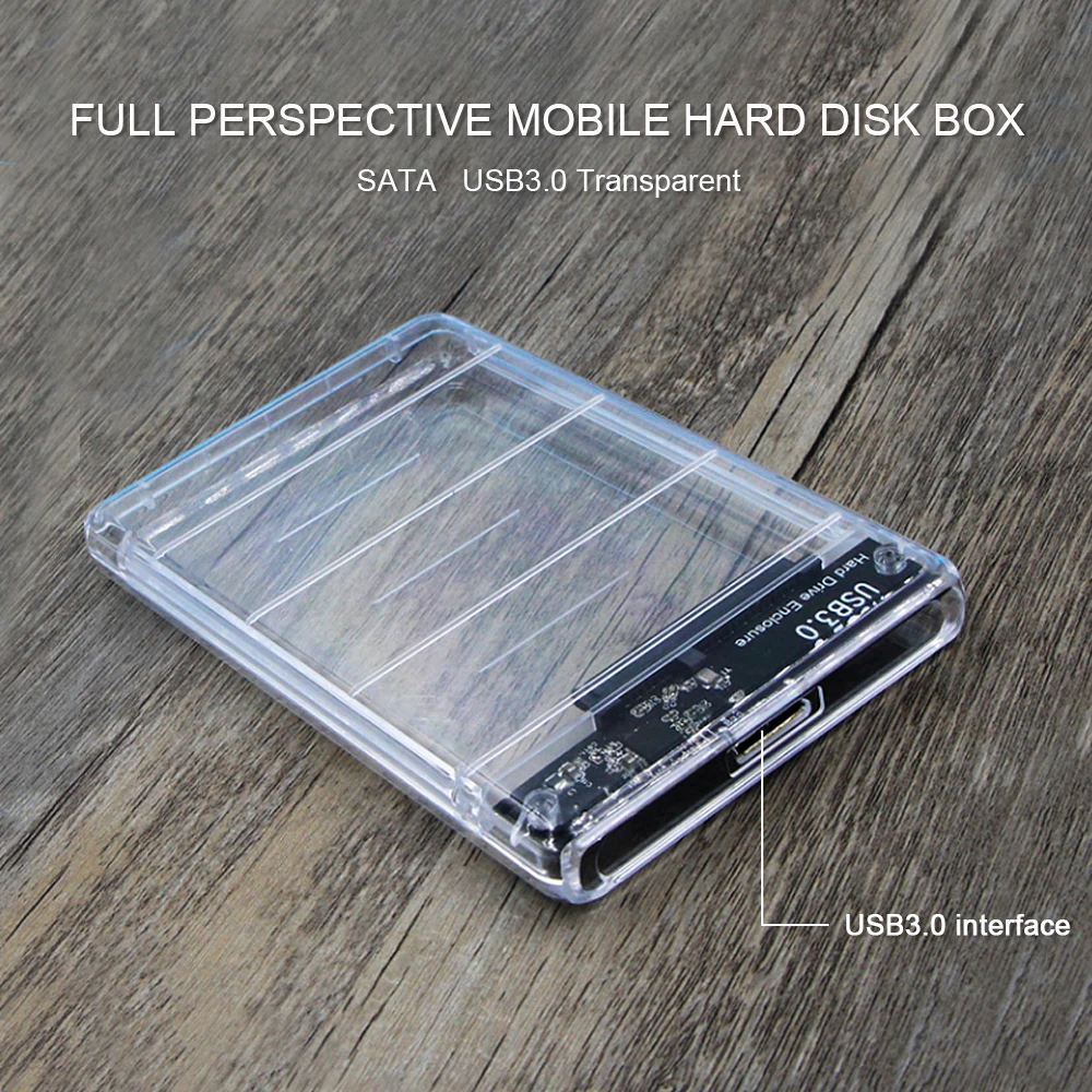 Прозрачный чехол для жесткого диска CHIPAL 2,5 дюйма с разъемом USB3.0 на Sata 3,0 HDD, без инструментов, 5 Гбит/с, поддержка 2 ТБ, протокол UASP
