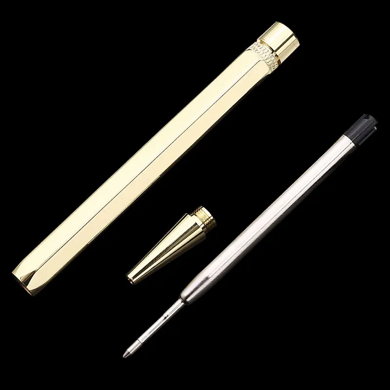 Новая Винтажная латунная ручка высокого качества, деловая офисная металлическая шариковая ручка для Конференции, поворотная ручка для школьников, канцелярские принадлежности