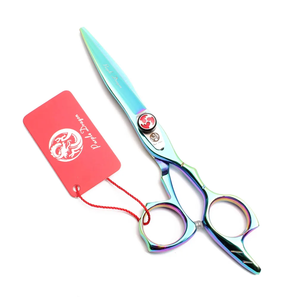 Z9017 6,0 "многоцветные JP 440C парикмахерские ножницы для резки Professional Ножницы Профессиональные ножницы для волос Парикмахерские ножницы