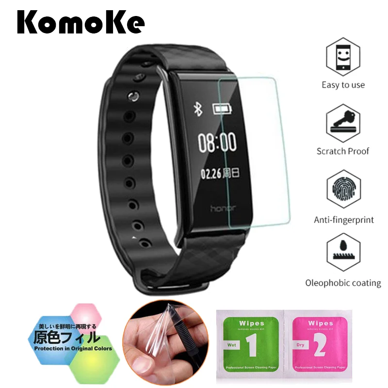 

4Pcs/Lot(2Films+2Wipes) For Huawei Honor Band A2 Smart Wristband Screen Protector Cover HUAWEI Color Band A2 Protective Film