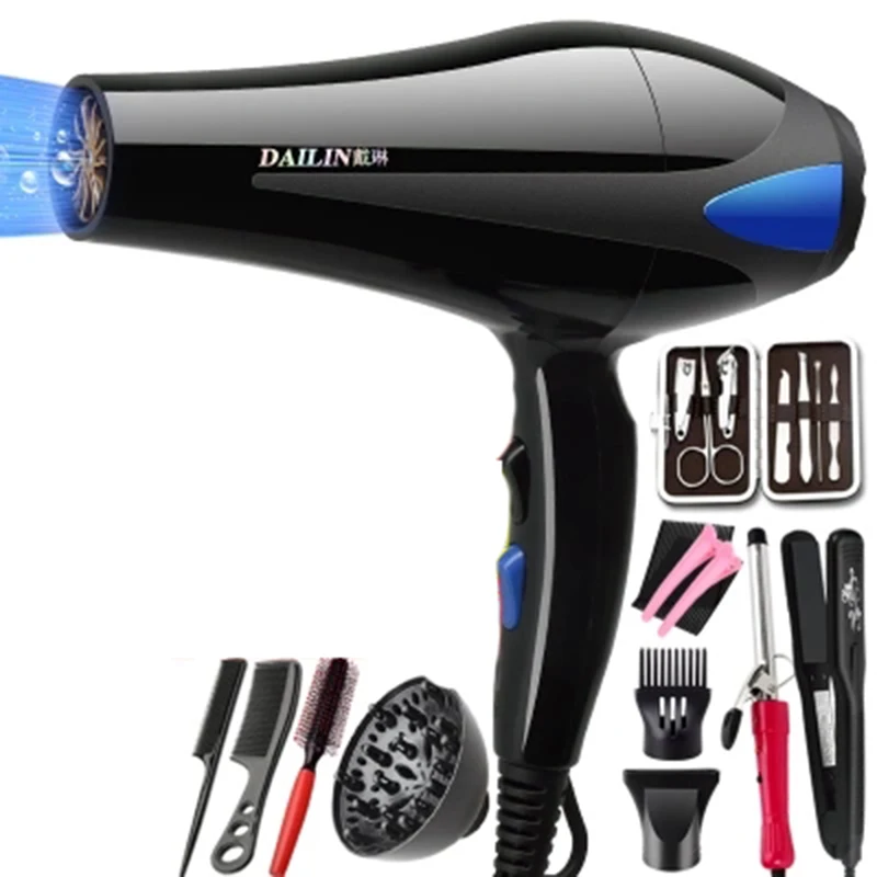 

Hair salon dedicated hair dryer home barber shop aircraft hot air duct high power beauty send all accessories
