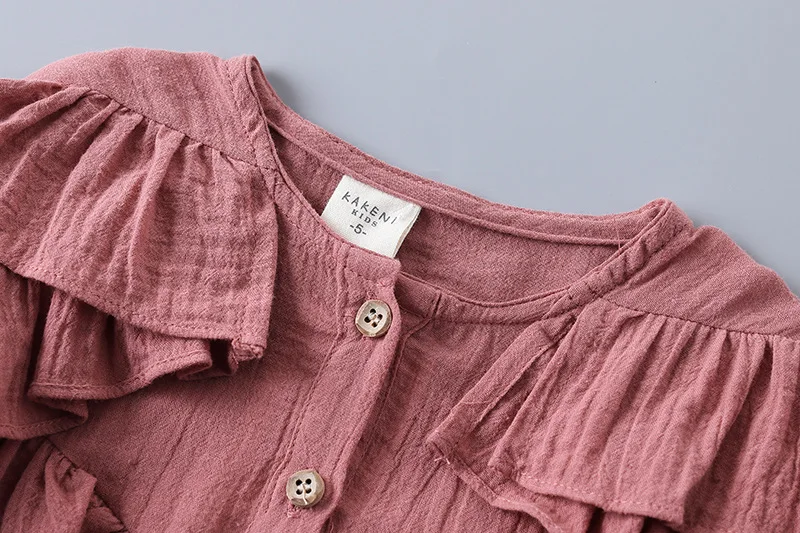 Welaken/Модная одежда для маленьких девочек; Новинка г.; дизайнерские блузки с оборками для малышей; Детские рубашки; детские блузки для девочек; Верхняя одежда; топы