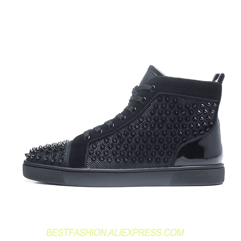 Men Shoes Fashion Brand Men Boots Glitter Real Leather Footwear For Man High Top Studded Spikes Canvas Casual Shoes Men Sneakers Men Shoes Fashion Brand Men Boots Glitter Real Leather Footwear For Man High Top Studded Spikes Canvas Casual Shoes Men Sneakers