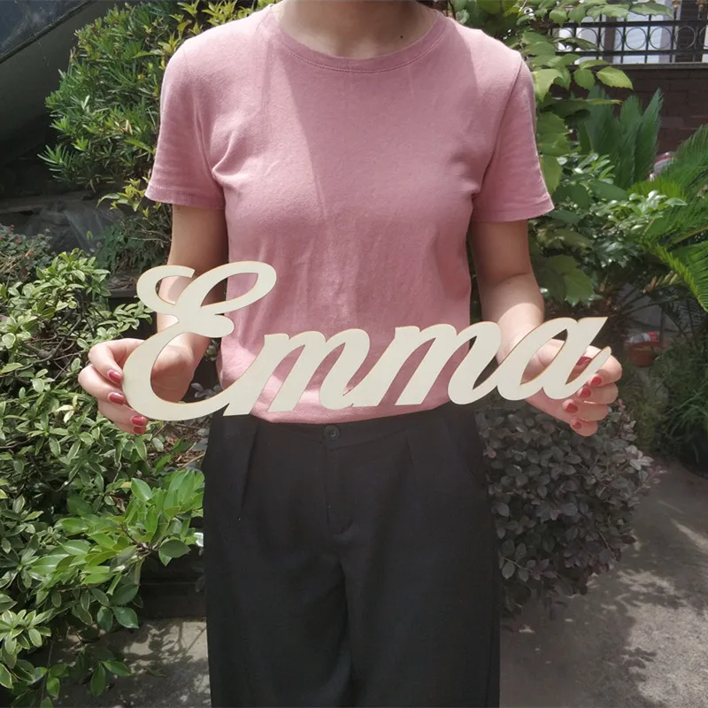 preço Nome personalizado Sinais Letras De Madeira para a Decoração Da Parede Do Berçário Do Bebê Personalizado Nome Do Sinal de Placa DIY ou Pintado Pendurado Berçário