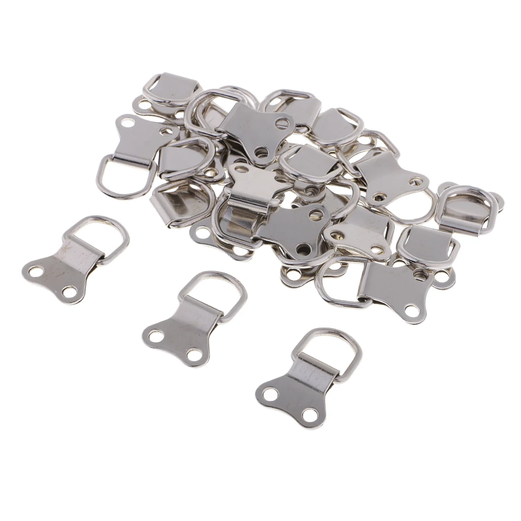 25 Pieces D-Ring Hooks Metal Solid Photo Frame Hanger Hanging Hooks for Photo Frame Picture Frame
