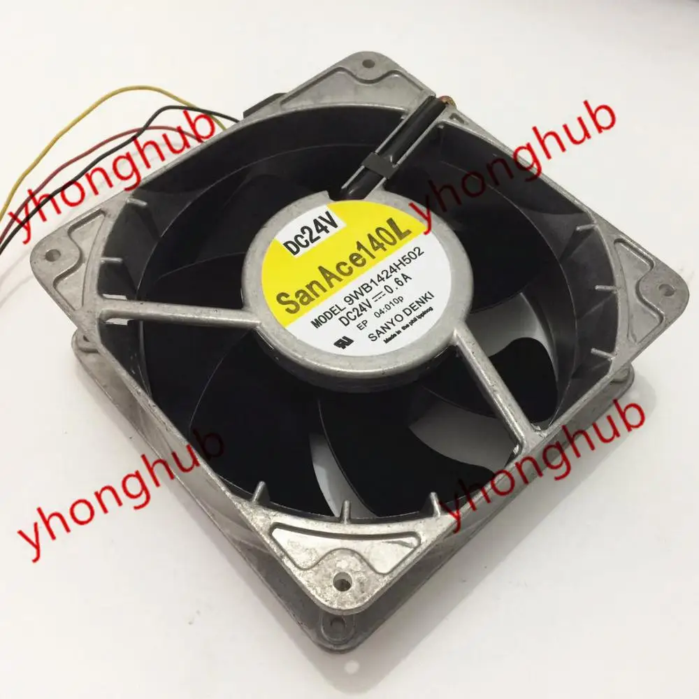 Вентилятор охлаждения сервера SANYO DENKI 9WB1424H502 24 В 0 60 А 140x140x51 мм 3 провода |