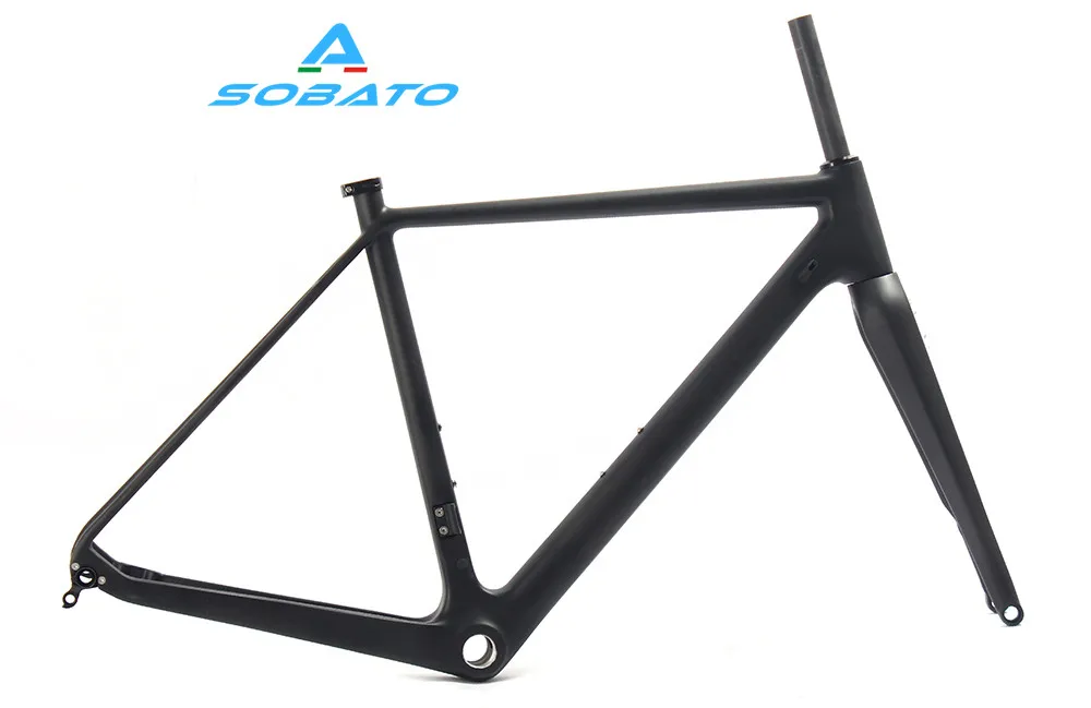 Perfect 49/52/54/56/58cm UD Matt BB30 BSA Carbon Cyclocross Bike Frame+Fork Disc Brake Frameset 0