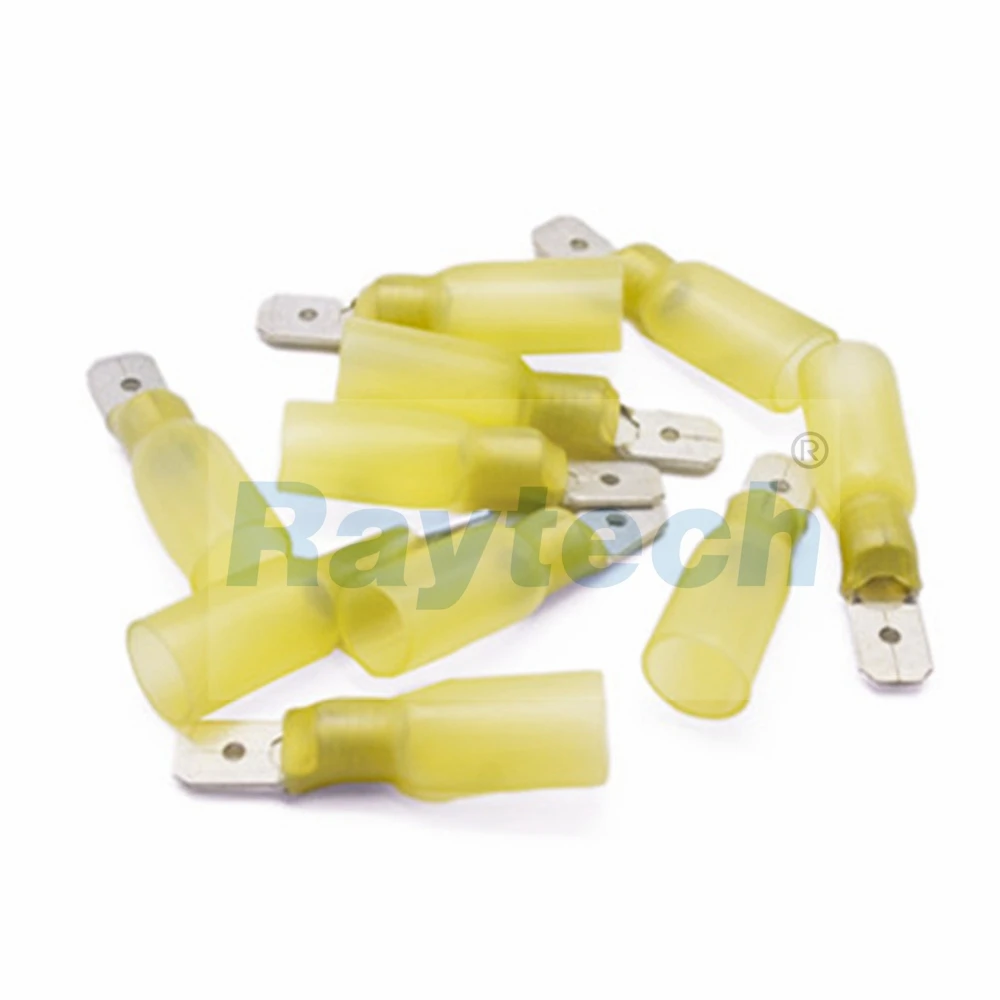 

Raytech HDPE Material waterproof electrical wire splice cable Ground Yellow Tab Easy Entry Terminals 10pcs