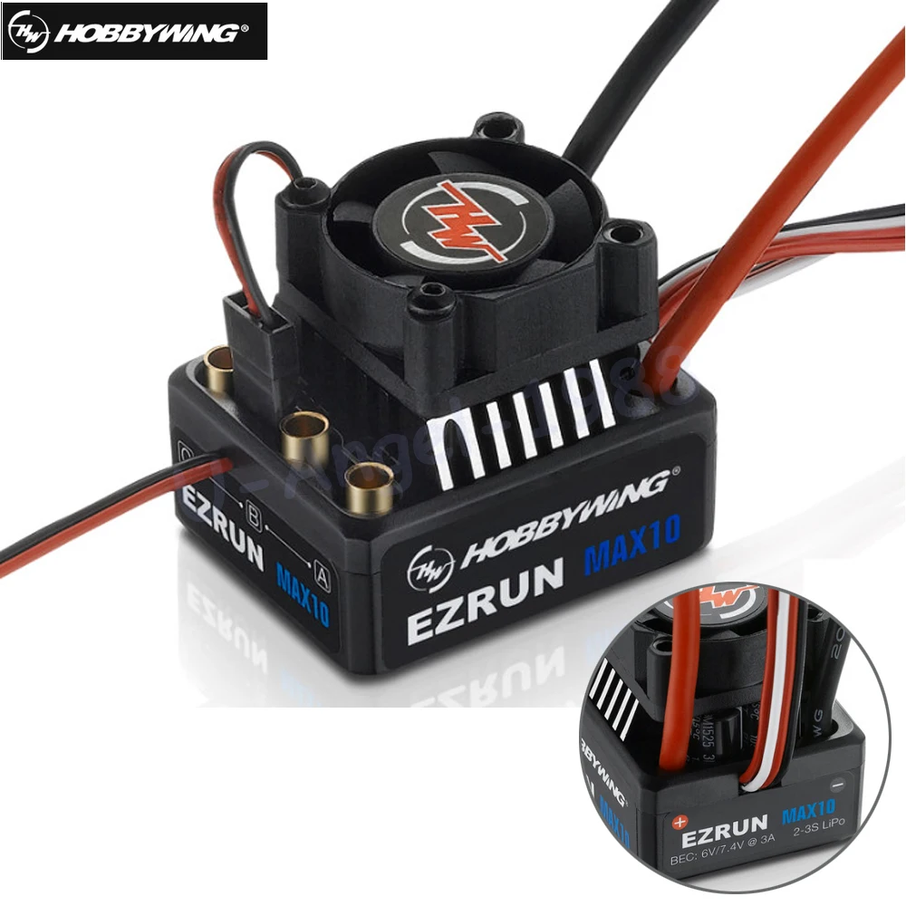 Hobbywing EZRUN MAX10 60A водонепроницаемый ESC с 6V/7 4 V BEC 2-3S Lipo контроллер скорости