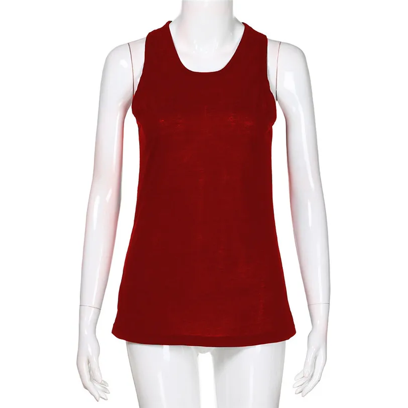 Racerback Workout Tank Top Vest Women Casual Loose Camis 2018 Women's Tops Base Shirt Women's Blouse Wholesale noAR13 (8)