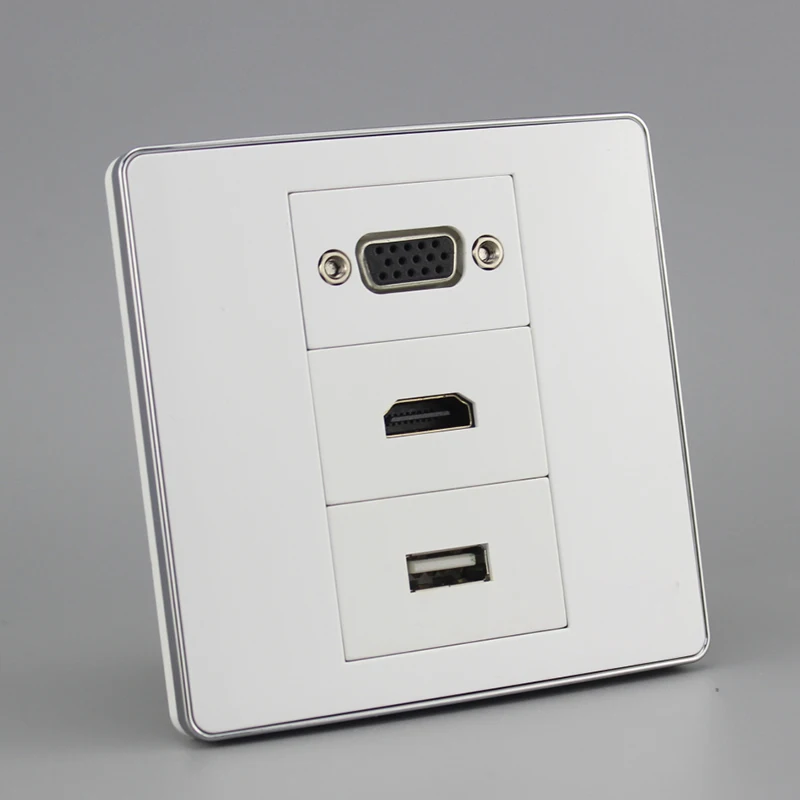 Female To Female VGA+HDMI+USB2.0 Wall outlet pic 5