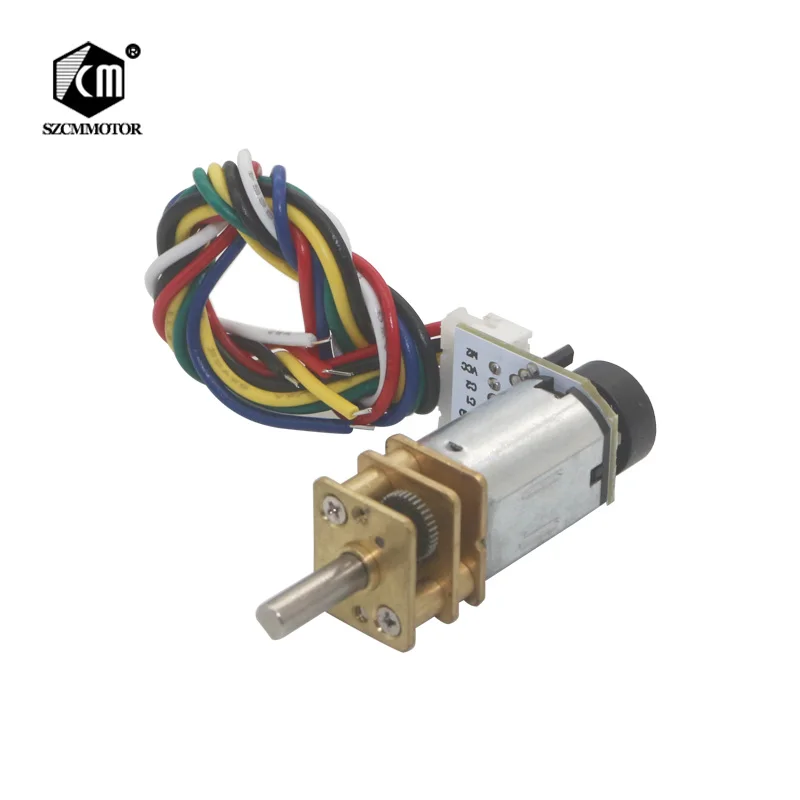6VDC 39RPM to 1500RPM Geared Motor 12mm Gearbox Full Metal Gearwheel Speed Reduction Micro Encoder Gear Motor GA12-N20 6VDC 39RPM to 1500RPM Geared Motor 12mm Gearbox Full Metal Gearwheel Speed Reduction Micro Encoder Gear Motor GA12-N20