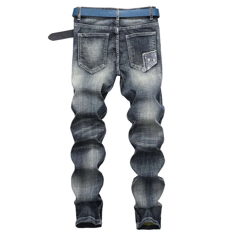 2019 Fashion Hip Hop Patch Men Retro Jeans Punk Rap Hole Zipped Biker Jeans Loose Destroyed Denim Man 2019 Fashion Hip Hop Patch Men Retro Jeans Punk Rap Hole Zipped Biker Jeans Loose Destroyed Denim Man