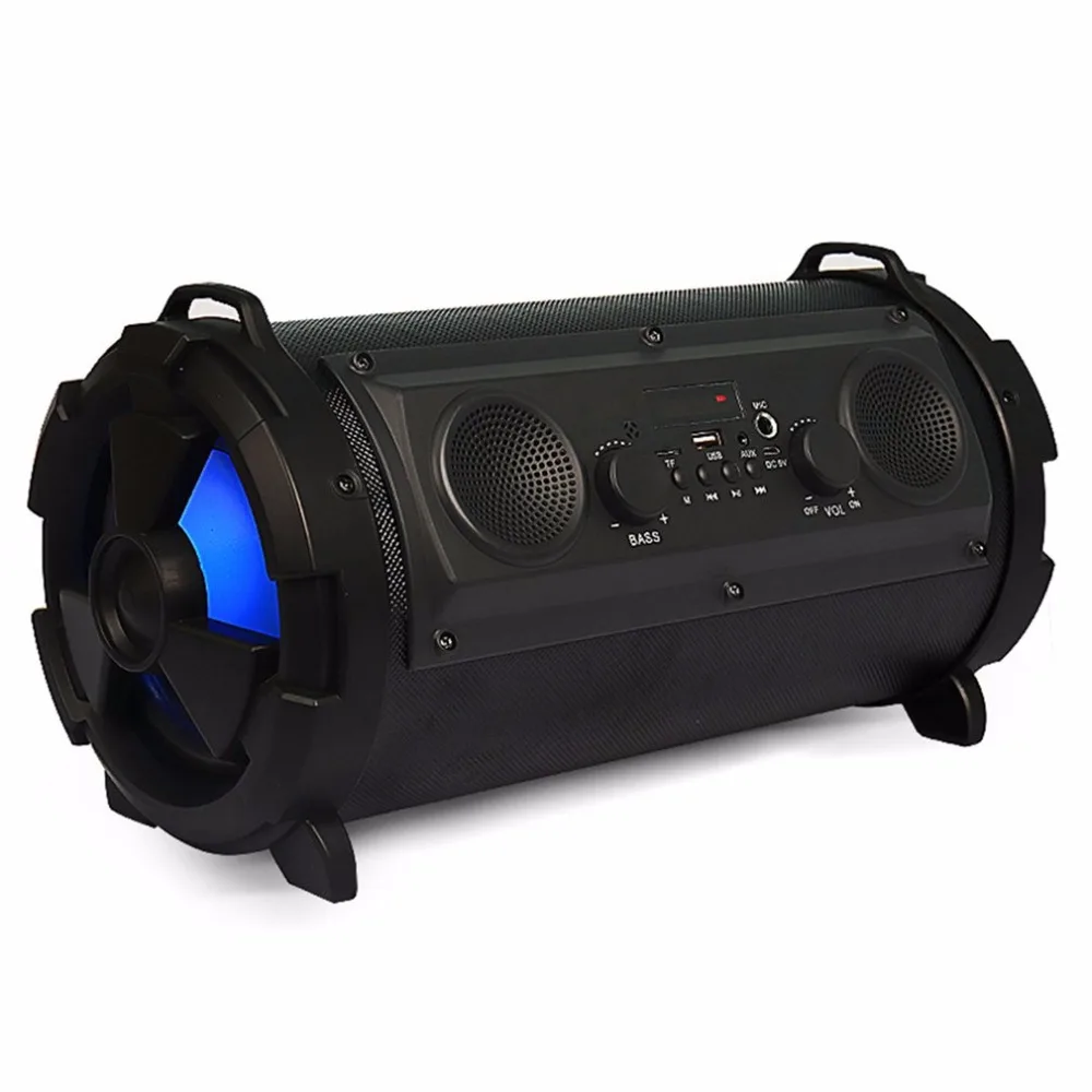 

Outdoor Portable Bluetooth Speaker 15W Subwoofer Multi-function Card Microphone Radio Built in 3 Loudspeakers Music Player