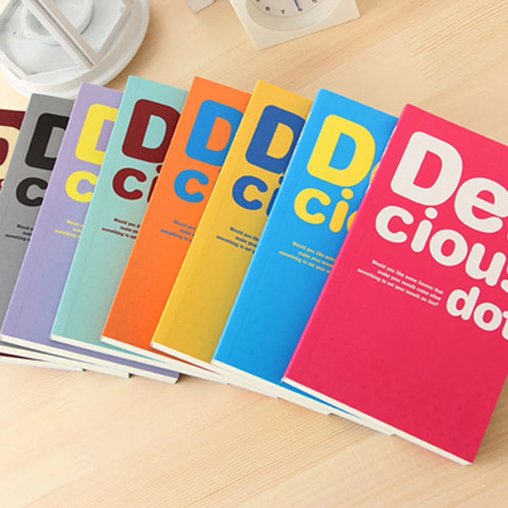 

New Sale Delicious Dot Notebook Candy Color Portable Soft Notepad Diary NoteBook
