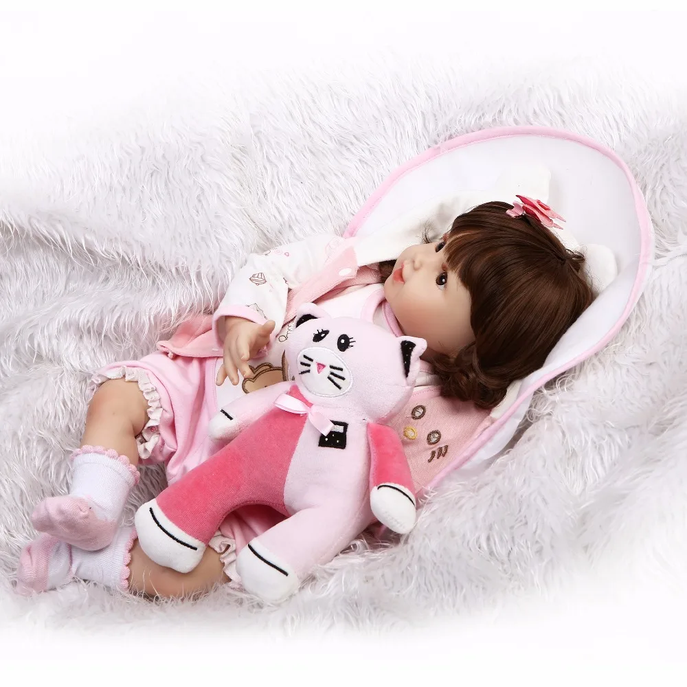 NPKCOLLECTION 20 дюймов Bebe Rebon кукла 50 см для маленьких девочек куклы Мягкие силиконовые