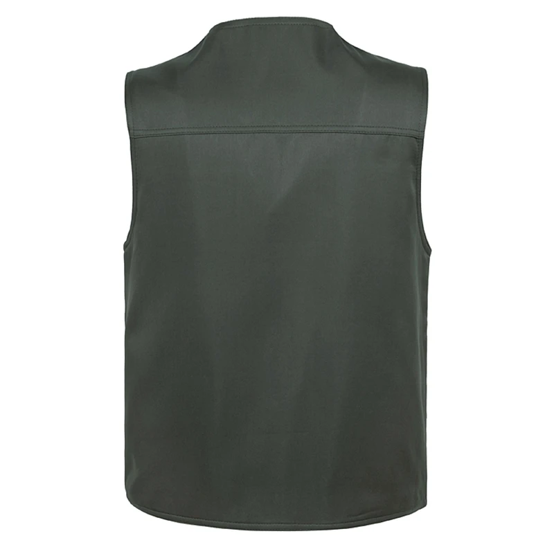 New Spring men's two-sided vest multi-pocket multi-pocket vest men casual fishing photography vest plus size S-4XL