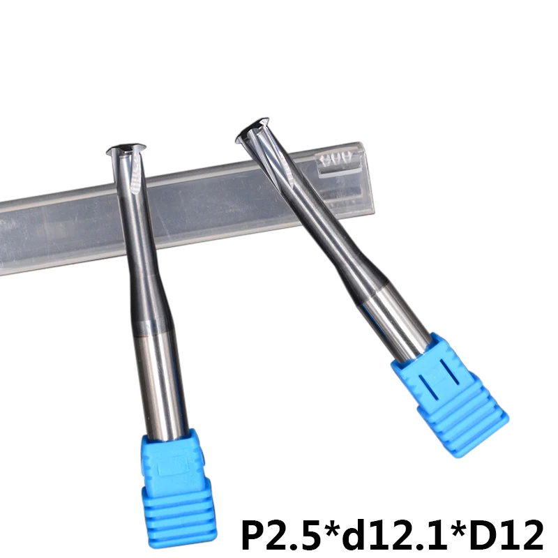 1PC P2.5*d12.1*D12 tooth thread milling cutter carbide alloy Single cnc