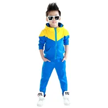 2017 Automne Automne Bébé Garçons vêtements set Sport hoodied vêtements costume 3 couleurs garçons costume de sport vêtements D’extérieur