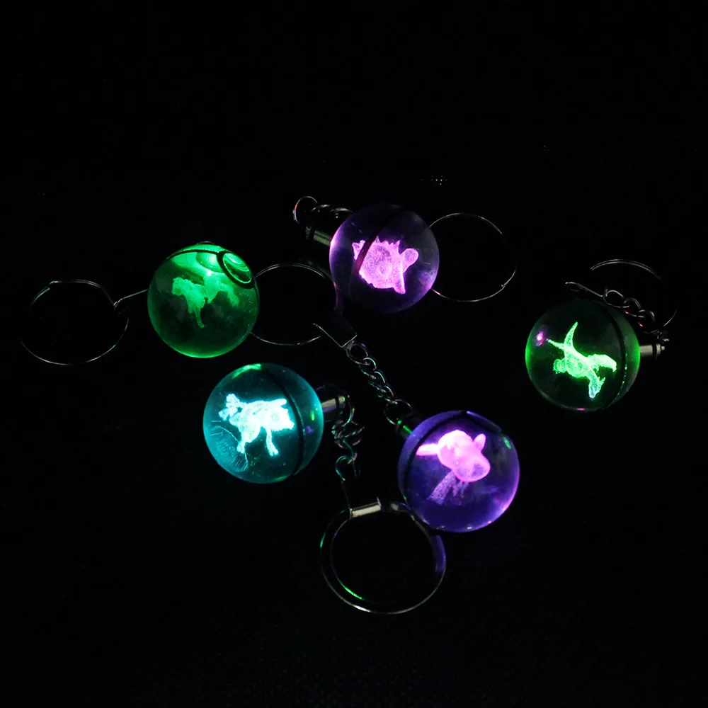 K9 Покемон Мультфильм Led Идти Игрушки Флэш Светоизлучающий Брелок Цифры Игрушка