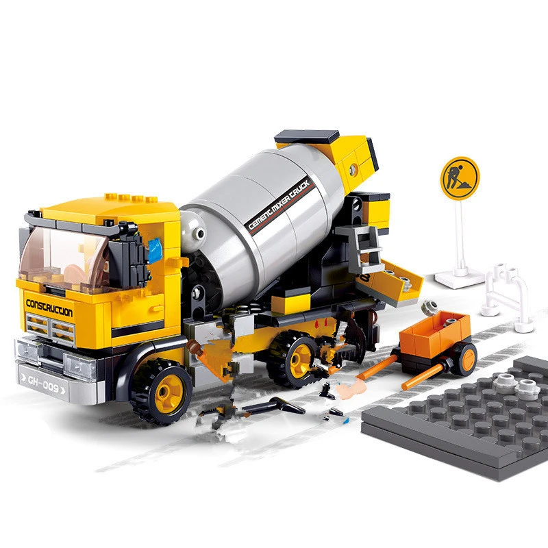 

City Engineering Truck Excavator Forklift Creative Building Blocks Sets Bricks Educational Toys for Children