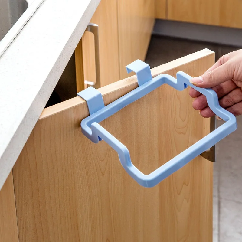 

Door back garbage bag holder New Eco-friendly Kitchen Style Cabinet Stand Trash Garbage Bags Support Holder rag hanging rack