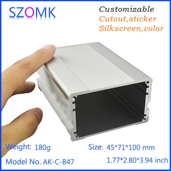 

1 piece Electrical aluminum project box enclosure case electronic diy instrument box extrusion aluminum 45(H)x71(W)X100(L)mm