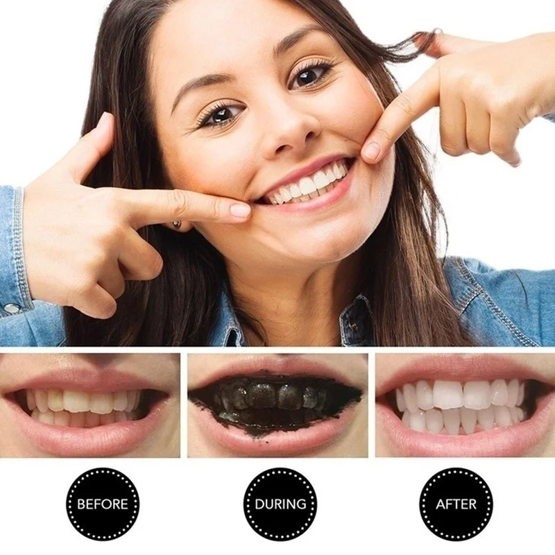 Зубная паста зубная щетка зубная отбеливающая пудра отбеливание зубов натуральный органический активированный бамбуковый уголь желтый набор для чистки зубов