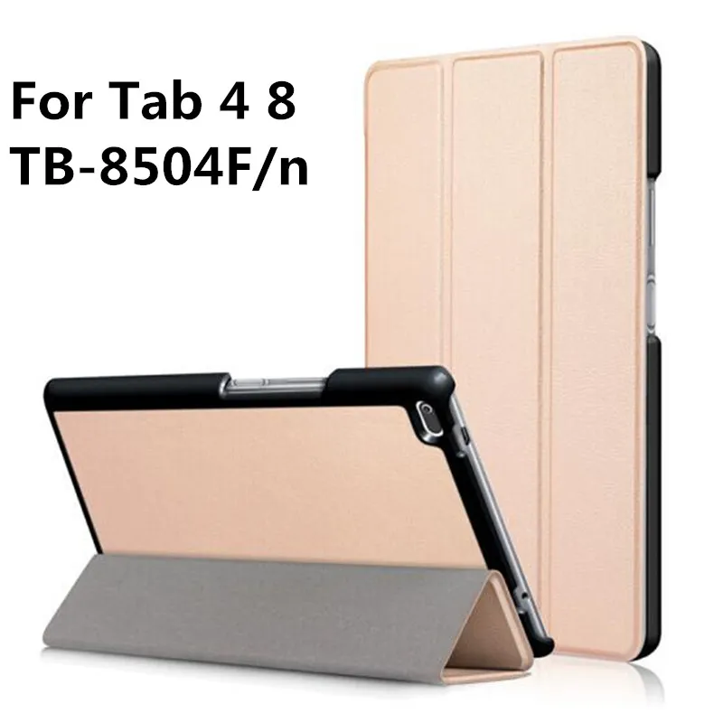 Для lenovo Tab 4, 8, 8 Plus, TB-8504N TB-8504F TB-8704F TOUCHBeauty TB-8504 TB-870 4, 8 50 4, 8 704 планшет чехол Кастер Стенд кронштейн кожаный чехол - Цвет: KST Tab4 8 Gold