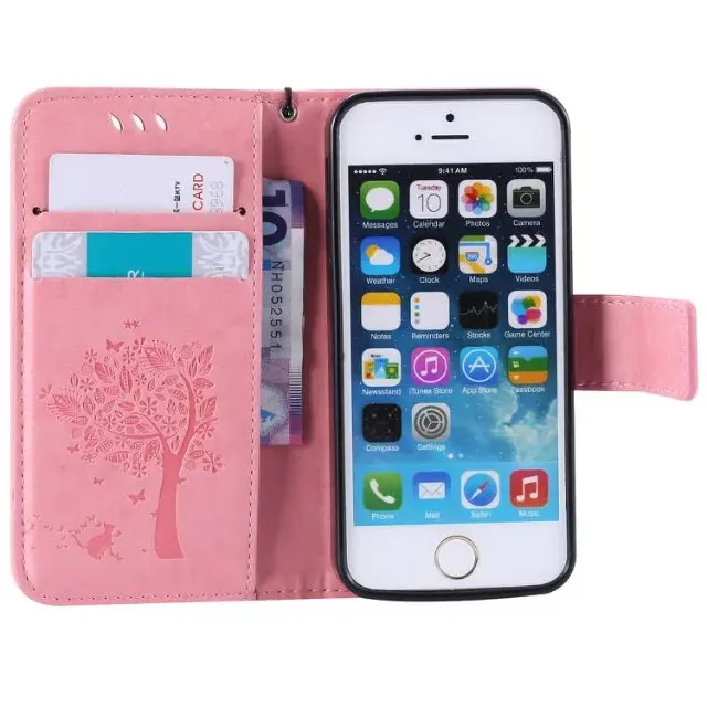 Большое дерево и cat тиснением мобильный телефон case для Sony F3212 F3216 C6 XA Ультра