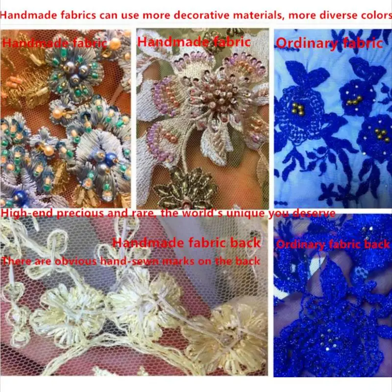 Sale High-end hand embroidery decorative colorful beads sequins Africa Nigeria lace French tulle wedding dress skirt 5 yards 5 Sale High-end hand embroidery decorative colorful beads sequins Africa Nigeria lace French tulle wedding dress skirt 5 yards 5