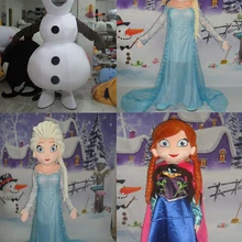 Костюм талисмана Эльзы Анны Олафа нарядные вечерние платья платье принцессы на день рождения наряд взрослый размер для Хэллоуина реквизит для выступлений на открытом воздухе