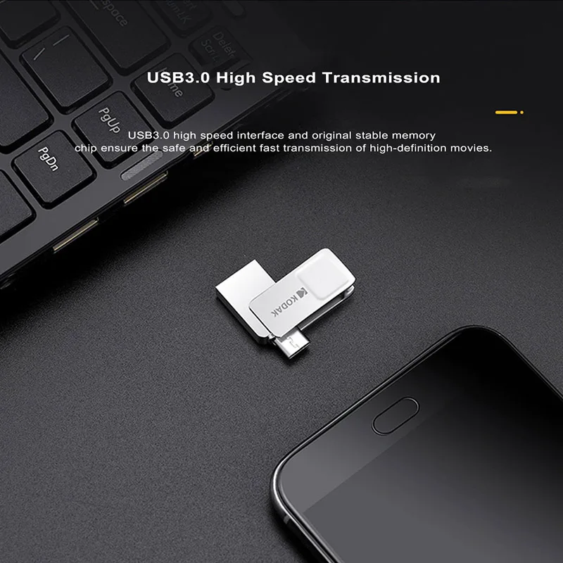 Kodak USB Flash Drive K223B USB3.1 Micro OTG двойной Интерфейс памяти stick16GB 32 GB 64 металла U диск 3 0