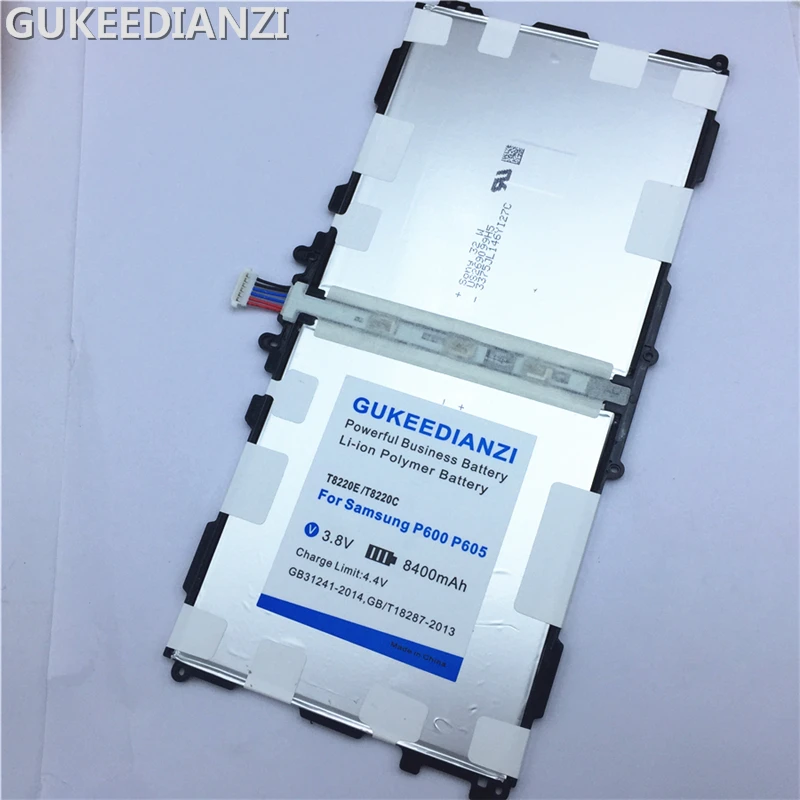 

GUKEEDIANZI Tablet Battery T8220E For Samsung GALAXY Note 10.1 Tab Pro SM P600 P601 P605 SM-T520 SM-T525 8400mAh Power Bank
