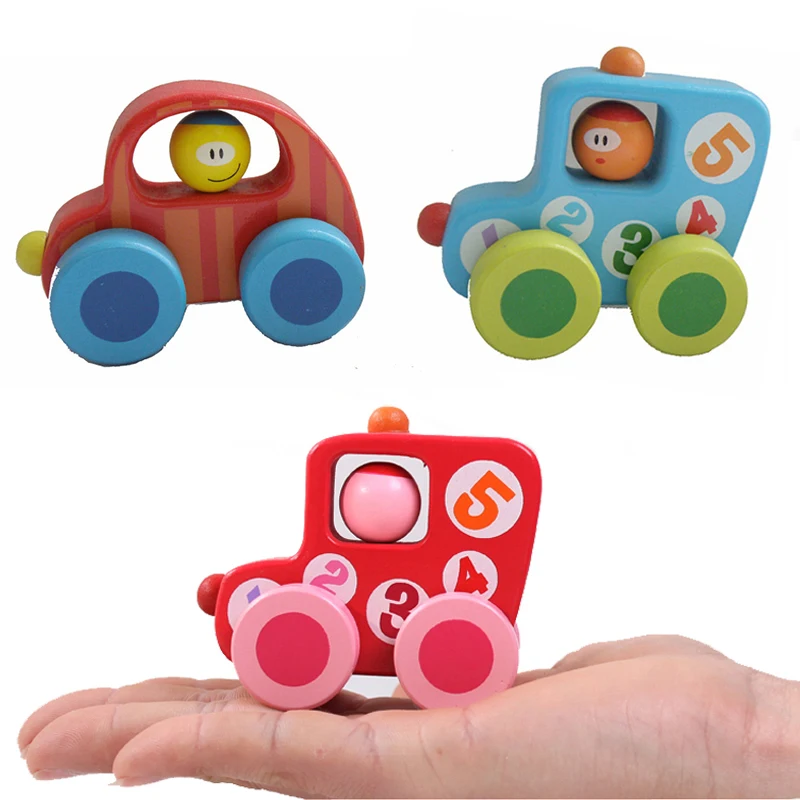 

Baby wooden toys Toy Vehicles Educational table Games Small Car for children gifts