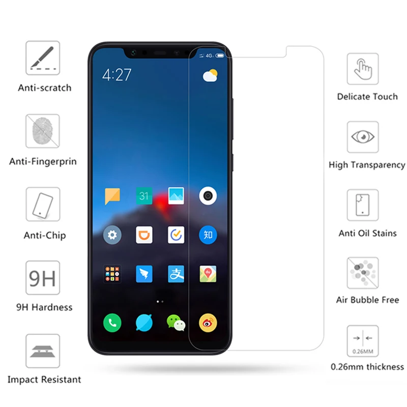 Защитное стекло Ksio mi для Xiaomi mi 8 закаленное стекло Xia mi Xio mi Xao mi 8 Защита экрана 2.5D 9H передняя защита