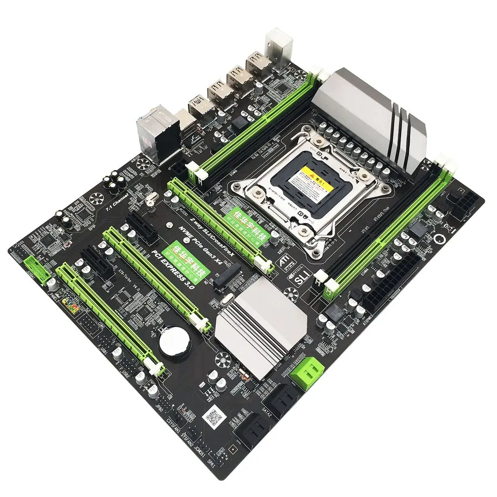 X79 материнская плата V4 версия LGA2011 pin большой радиатор гигабитная сетевая карта DDR3 m.2 высокоскоростной интерфейс жесткого диска