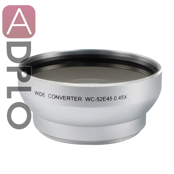 52mm 0.45X Wide Angle Lens with Macro Suit For Canon 50mm f/1.8 II lens /Nikon AF 50mm f/1.8D lens /Pentax /Sony (Silver)