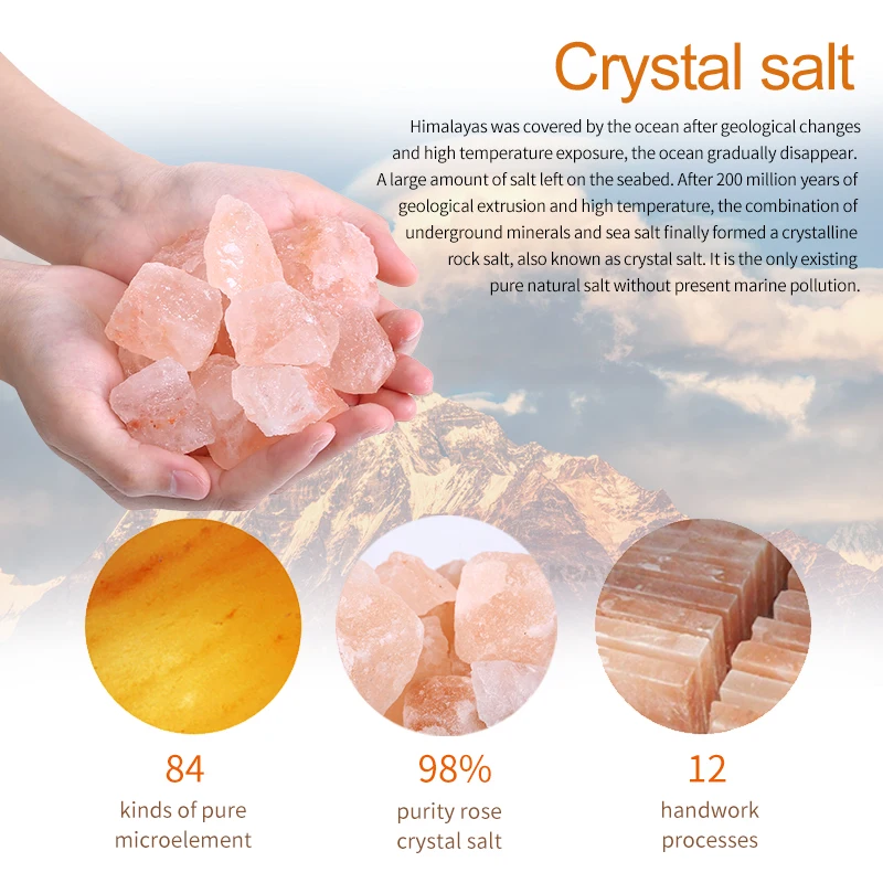 Price USB Crystal Salt Night Light Himalayan Crystal Rock Salt Lamp LED Air Purifier Night Light Rechargeable Bedside creative lamp