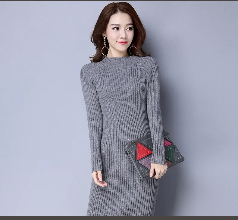 winter sweater dress long pure color Women Dresses pink red Elegant soft Knitted Sweater Dress Bodycon Slim Midi Vestidos winter sweater dress long pure color Women Dresses pink red Elegant soft Knitted Sweater Dress Bodycon Slim Midi Vestidos
