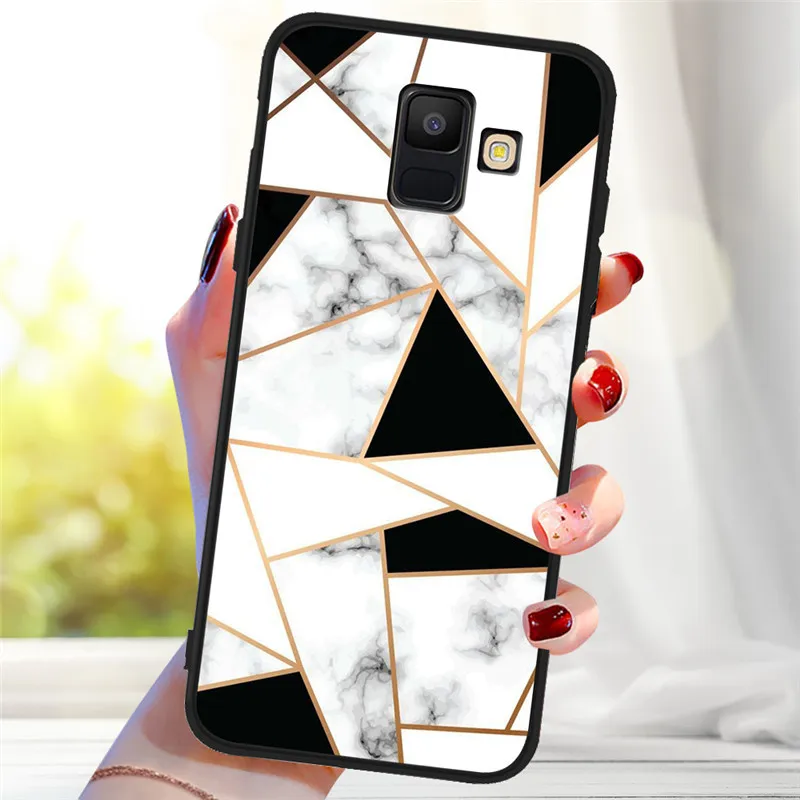 Leopard marble For Samsung Galaxy A9 A8 A7 A6 A5 A3 J3 J4 J5 J6 J8 Plus M30 A40S A10 A20E phone Case Cover Coque Etui - Цвет: H1849