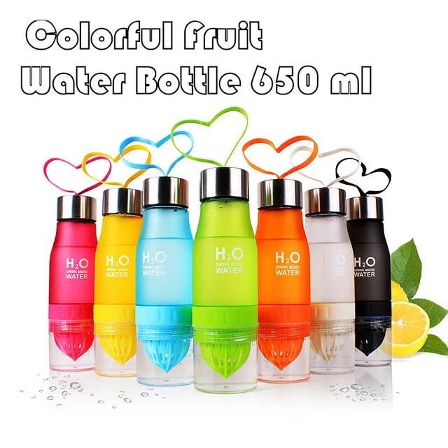 

2017 Hot H20 Lemon Water Bottle Outdoor Sports Gym Drinking Bottle BPA Free Bicycle Water Bottle 650ml /800ml Dropshipping