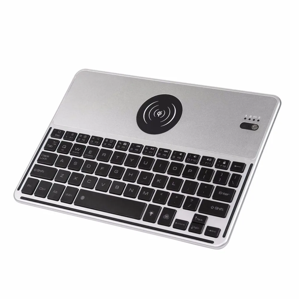 

Rechargeable Bluetooth Wireless Keyboard With mobile phone wireless charging function For iOS For Android For Windows