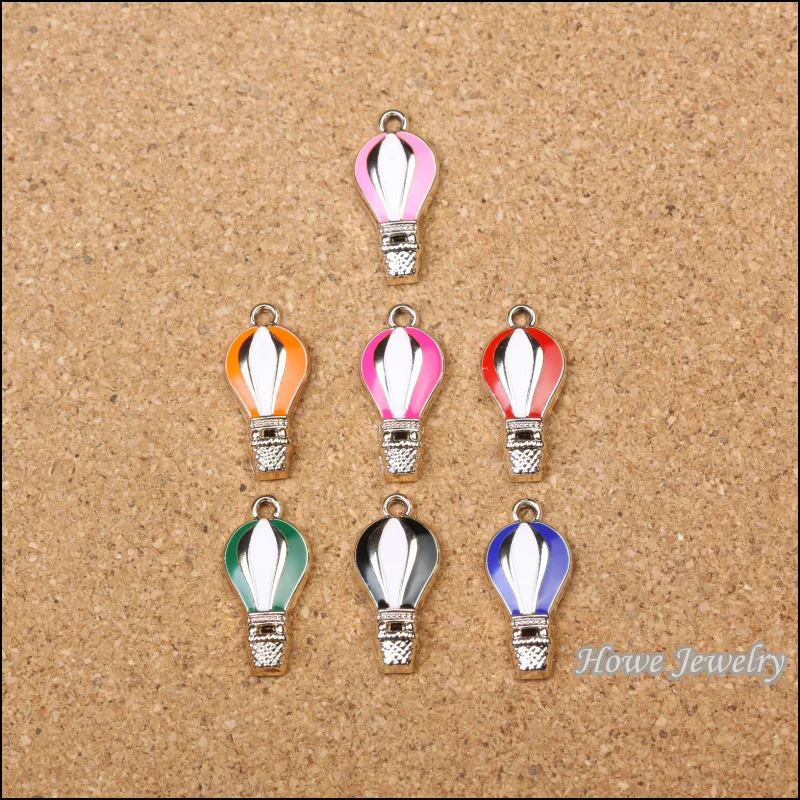 Mix 23*11MM DIY enamel Light bulb charms for bracelet, metal lamp bulb