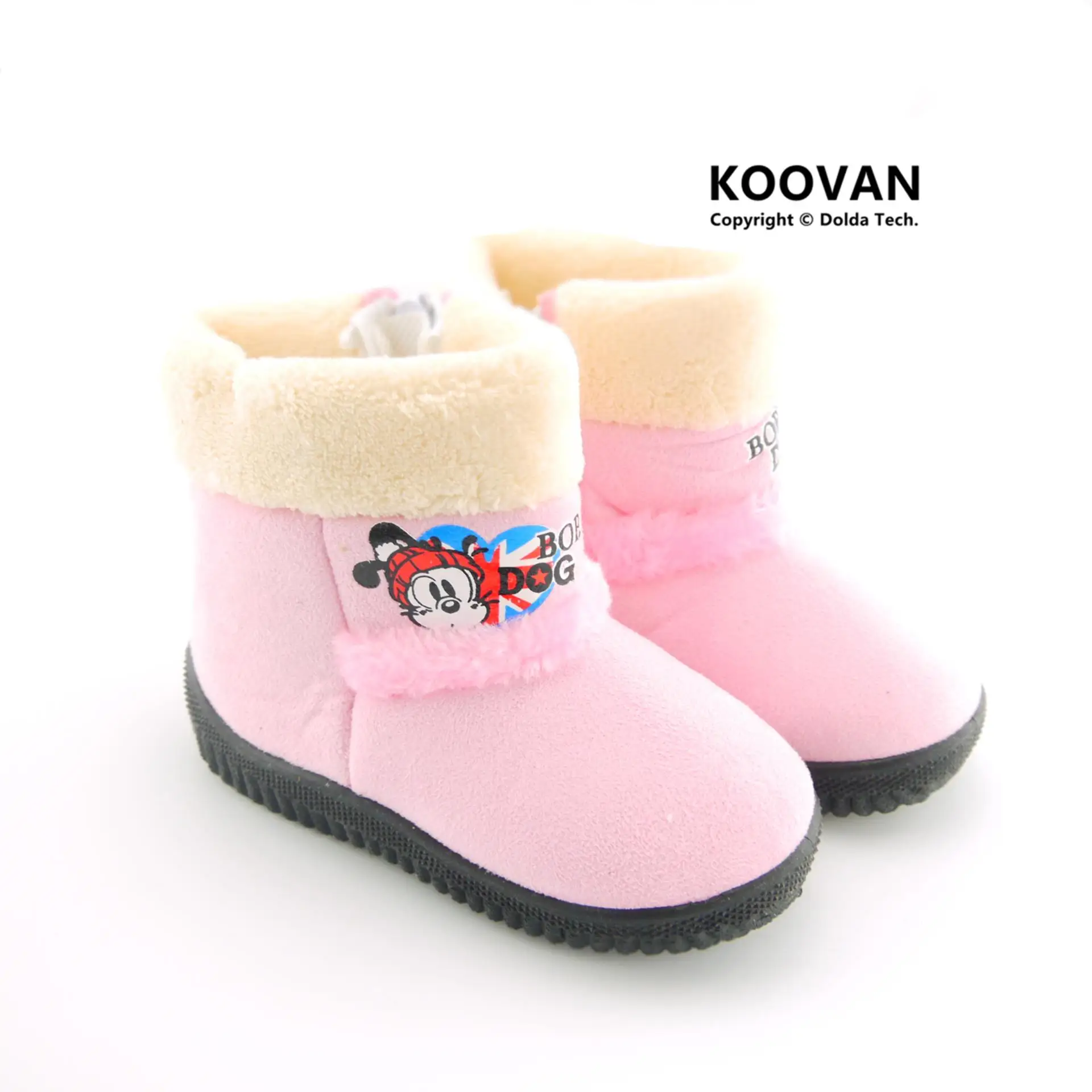 Koovan/ г.; теплые зимние детские сапоги с рисунком собаки; зимние сапоги для девочек; резиновые сапоги для мальчиков; детская обувь для малышей; KX5134 - Цвет: Pink 5134